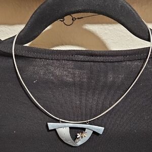 Elegant Silver and Gray Necklace